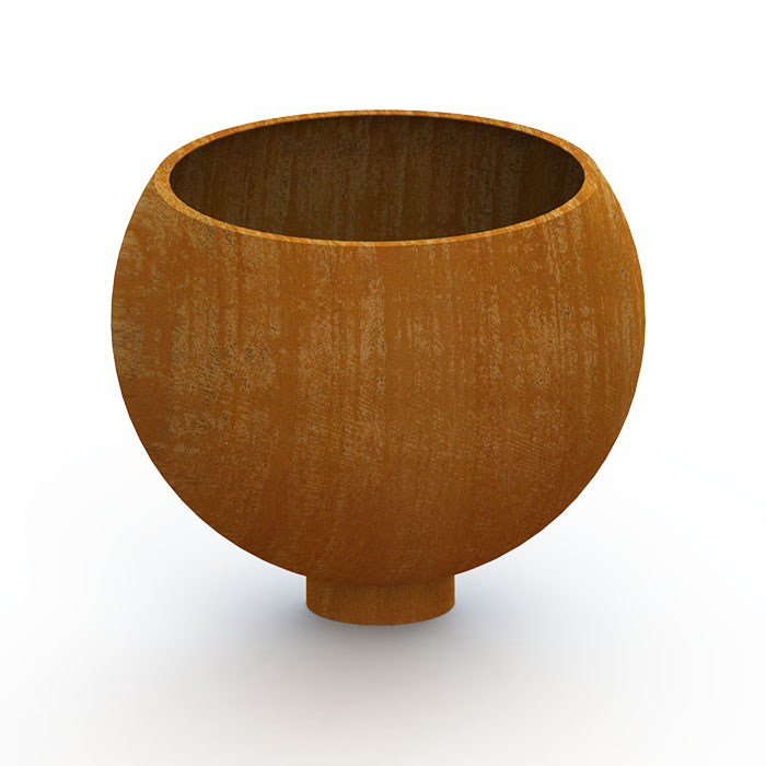 Corten Steel Series Round Bowl Planter