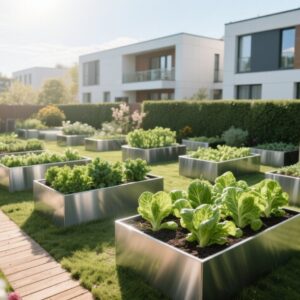 stainless steel planter pot