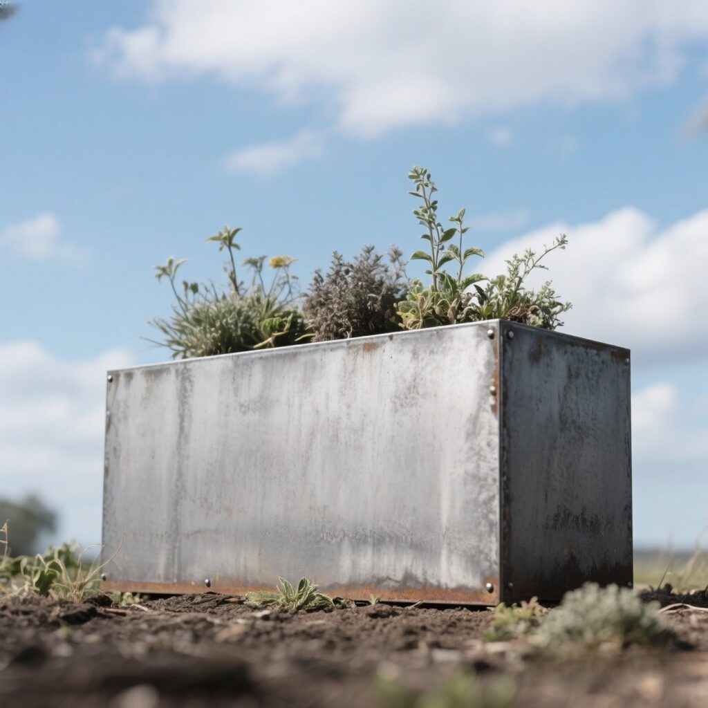 corten steel planters