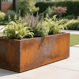 Corten steel planter