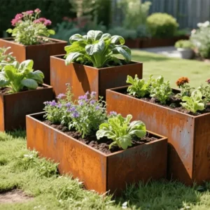 Corten Steel Planter Trough