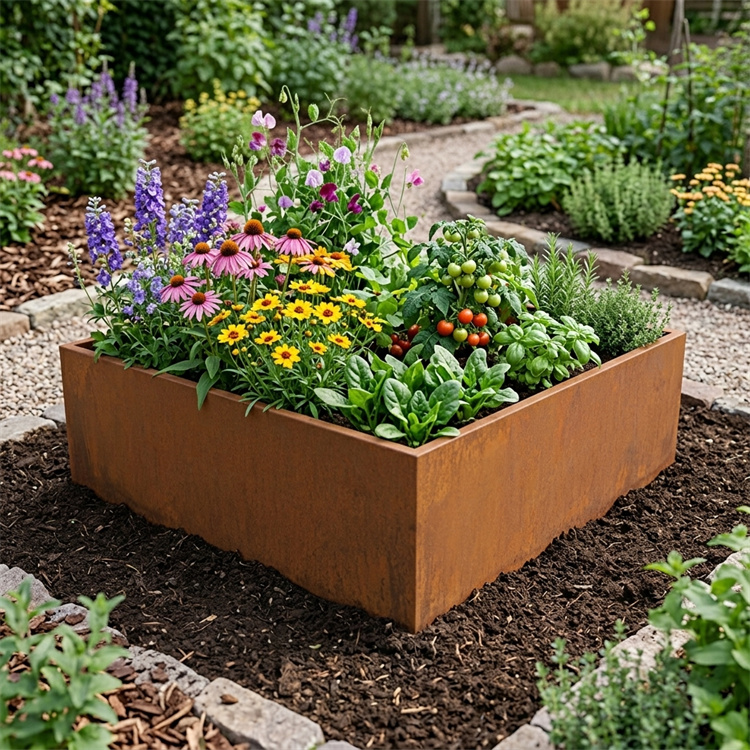 corten steel planter
